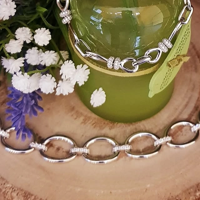 Bracelet maillons en argent pour femme - Joaillerie Degeye Brabant wallon