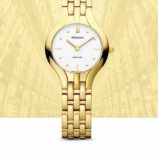 Montre Rodania dorée pour femme - Revendeur officiel Rodania Bijouterie Degeye